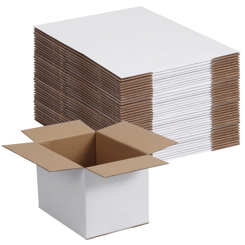 SPEPLA Shipping Boxes for Small Business  White 40 Pack 7x5x5 Inch Corrugated Cardboard Boxes for Packaging  Mailing  Storage - Image 1